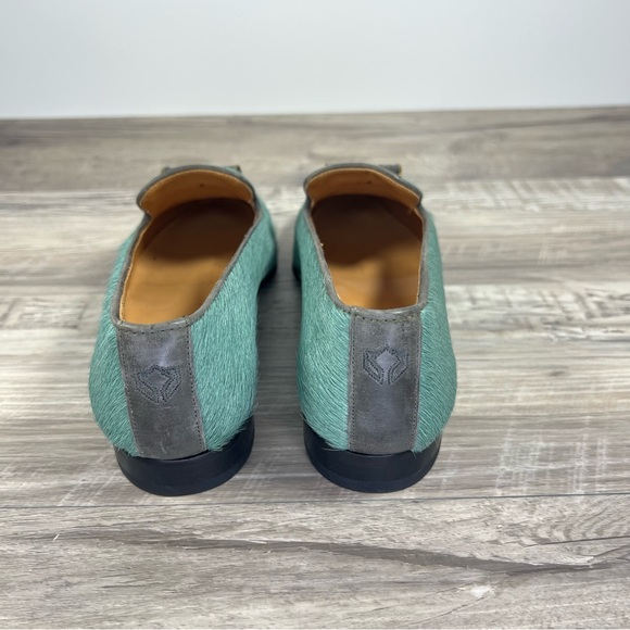 Cobra Society Teal Blue-Green Calf Hair Embellished Loafers - Size 6 - Picture 6 of 10
